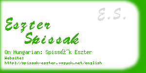 eszter spissak business card